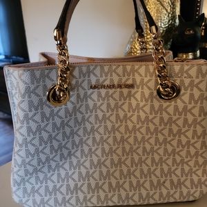 Michael Kors Teagan Small Crossbody Satchel Logo Signature